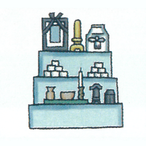 後飾り祭壇 後飾り祭壇のイラストです。